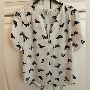 Joie white butterfly top size xs (runs large)